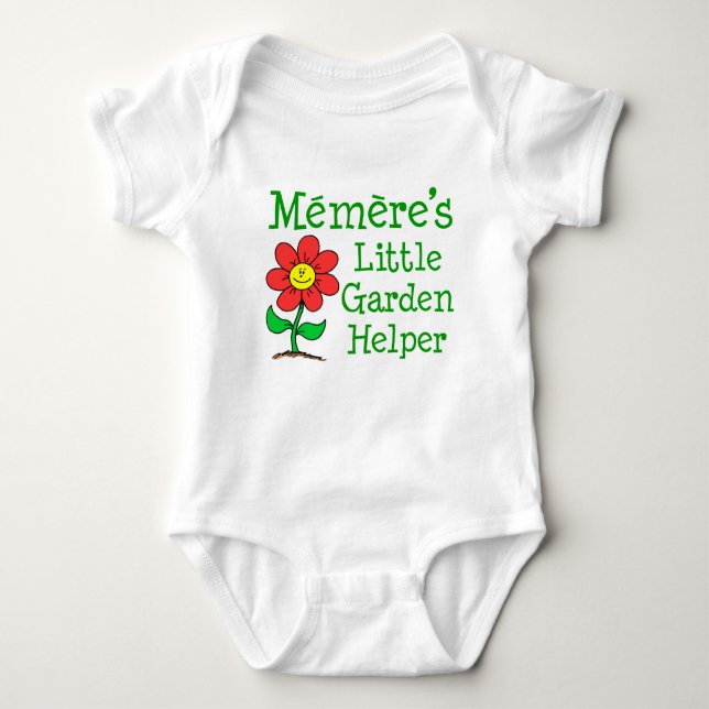 Memere's Little Garden Helper Baby Bodysuit (Front)