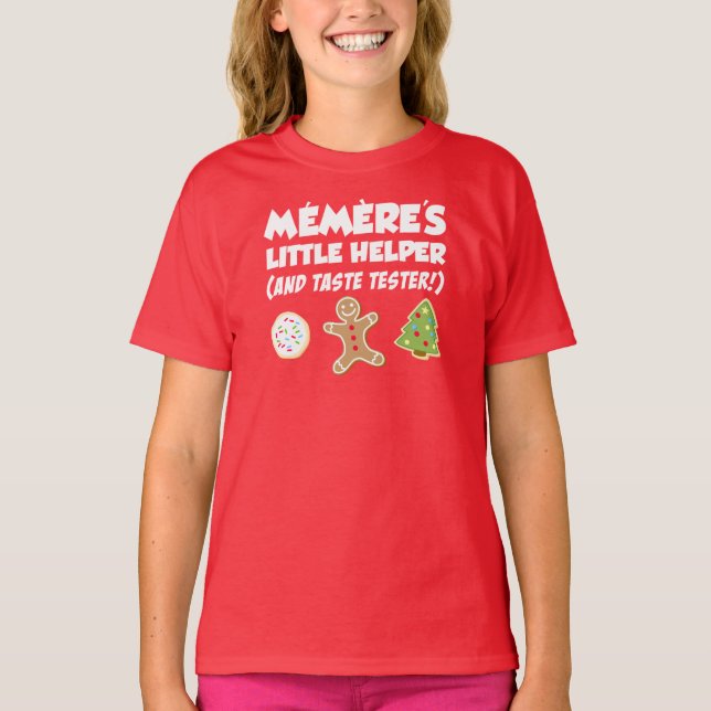 Memere's Little Helper Christmas Cookies T-Shirt (Front)