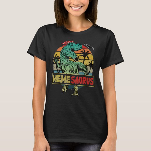 Memesaurus Rex Dinosaur Family Matching T-Shirt (Front)