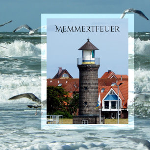 Memmertfeuer, Lighthouse, Juist, East Frisia Postcard