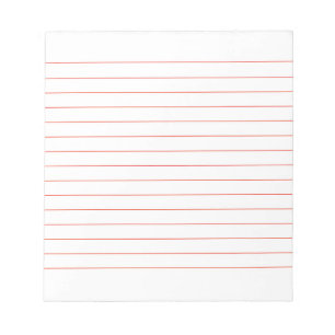 Memo Pad with Lines Business Lined Red Classic