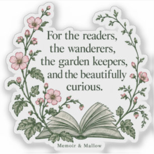 Memoir & Mallow Beautifully Curious Die Cut Sticker