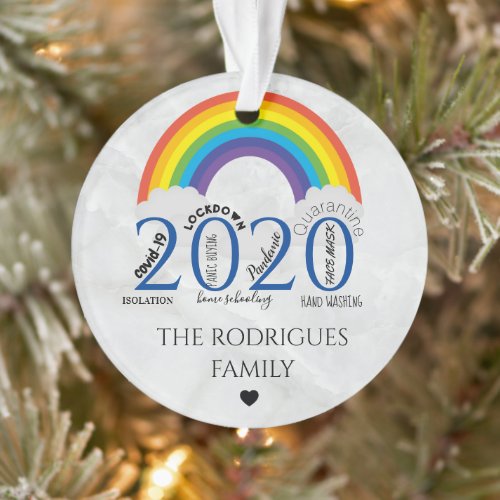Memorable 2020 Covid Pandemic Christmas Tree Ornament