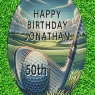 Memorable 50th Birthday Golf Celebration Paper Plates