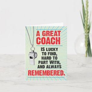 Memorable Coach Thank You Card
