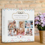 Memorable Cooking Gift for Grandparents 3 Ring Binder<br><div class="desc">Discover the warmth of family traditions with our customizable Grandma's Recipe Binder. This 3-ring binder features a unique photo collage cover, personalized with your family names. It's the perfect size forasured recipes organized and at hand. Ideal for safeguarding culinary legacies, this binder is a heartfelt gift for any family member...</div>