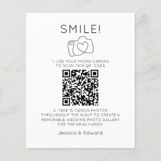 Memorable Photos Qr Code Black Chic Modern Wedding
