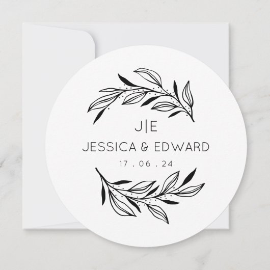 Memorable Photos Qr Code Black Chic Modern Wedding (Back)