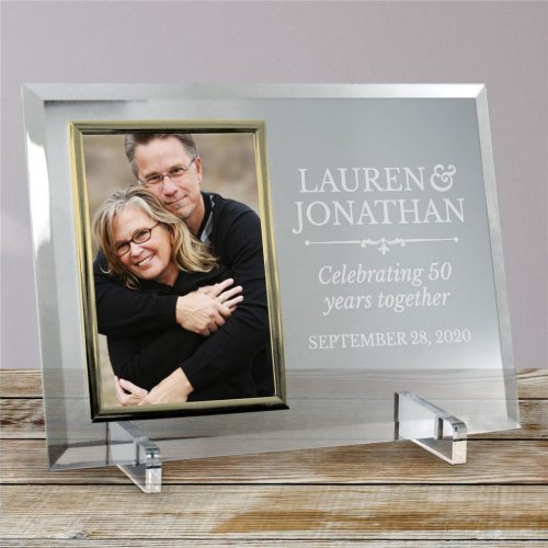 Memorable Silver_Trimmed Glass Picture Frame