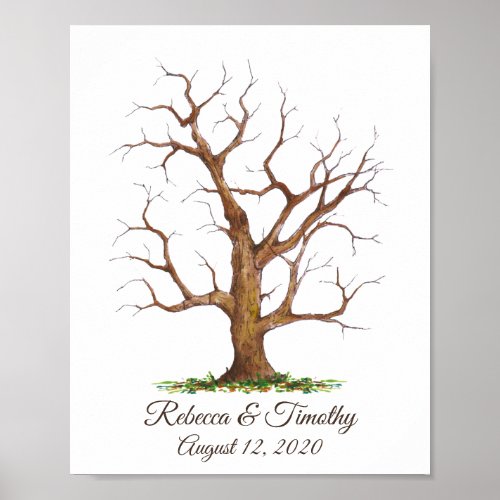 Memorable Wedding Fingerprint Tree GuestBook