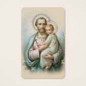 Memorare Prayer St. Joseph & Jesus Holy Card (Front)