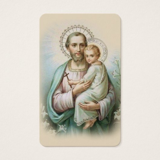 Memorare Prayer St. Joseph & Jesus Holy Card (Front)