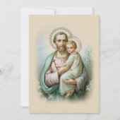 Memorare Prayer St. Joseph & Jesus Prayer Card (Front)