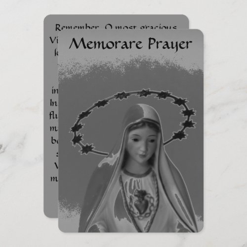 Memorare Prayer to the Virgin Mary Flat Card