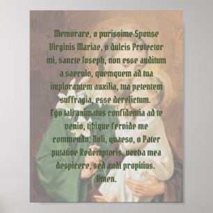 Memorare to St Joseph Poster