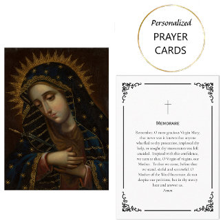 Memorare Virgin Mary Prayer Card                  
