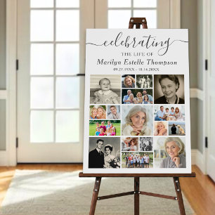Memorial 17 Photo Collage Script Celebrating Life Foam Board