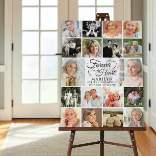 Memorial 18 Photo Collage Forever in our Hearts Foam Board