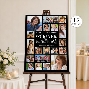 Memorial 19 Photo Collage Forever In Our Hearts Foam Board