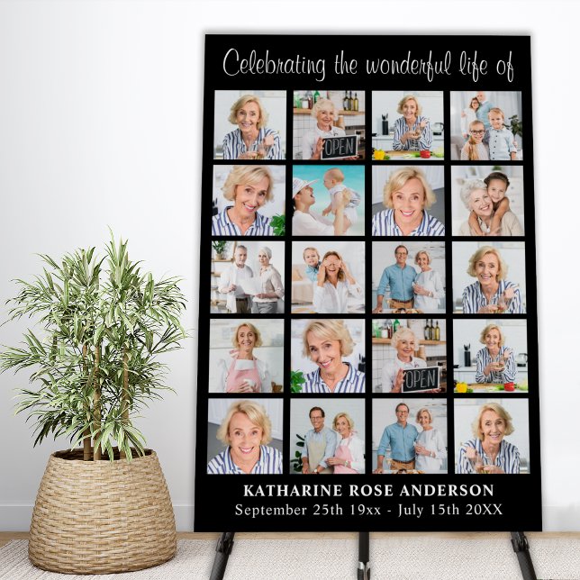 Memorial 20 Photo Celebration Of Life Funeral Foam Board (Creator Uploaded)