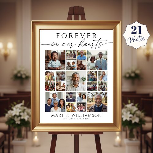 Memorial 21 Photo Collage Forever in our Hearts