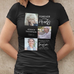Memorial 3 Photo Collage Funeral T-Shirt