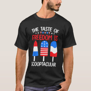 Memorial 4th Day of July Holiday Patriotic Ice Cre T-Shirt