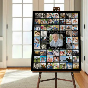 Memorial 55 Photo Collage CELEBRATING THE LIFE OF Foam Board