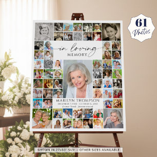 Memorial 61 Photo Collage In Loving Memory Foam Board