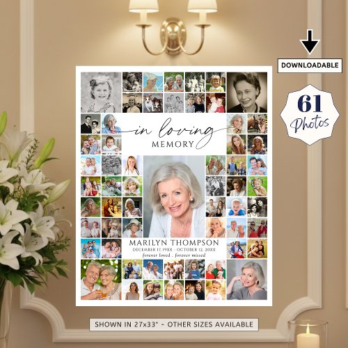 Memorial 61 Photo Collage In Loving Memory