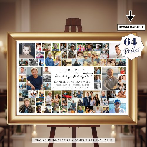 Memorial 64 Photo Collage Forever In Our Hearts