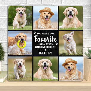 Memorial 8 Photo Collage Pet Dog Loss Remembrance Plaque