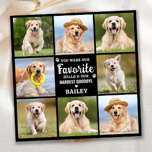 Memorial 8 Photo Collage Pet Dog Loss Remembrance Thank You Card