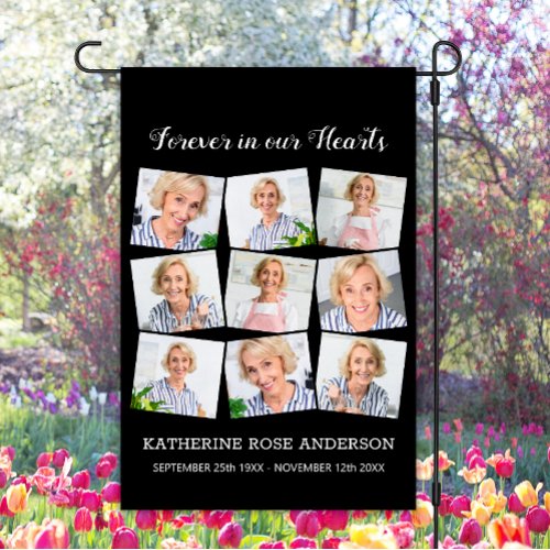 Memorial 9 Photo Collage Customized Remembrance Garden Flag