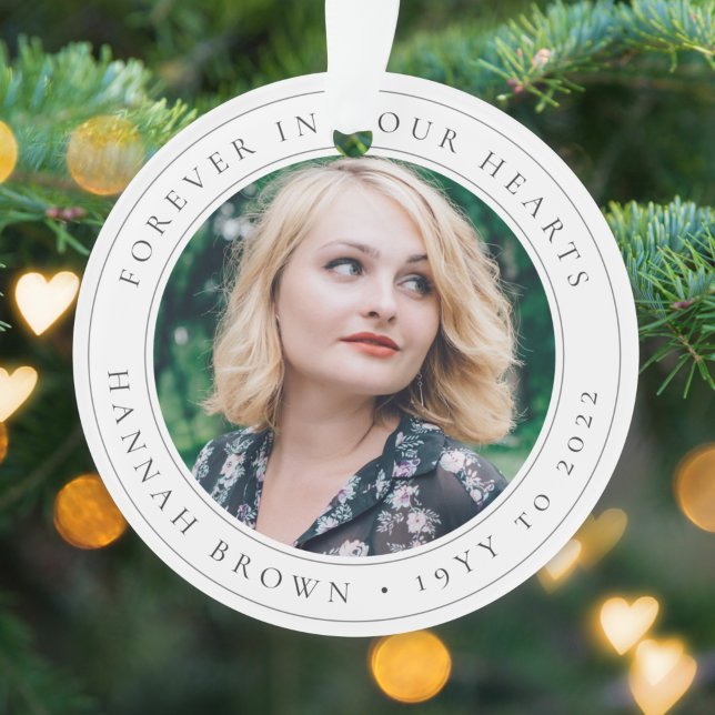 Memorial Acrylic Ornament | Photo Tribute Keepsake (Create a beautiful photo tribute ornament to remember someone special this holiday season)