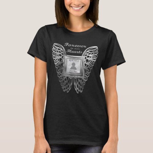 Memorial  Add Photo Angel Wings T_Shirt
