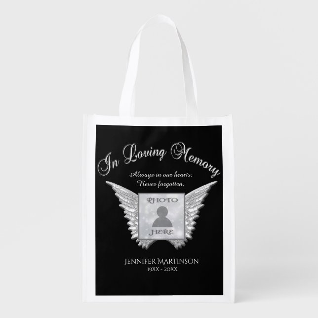 Memorial | Add Photo Grocery Bag (Front)