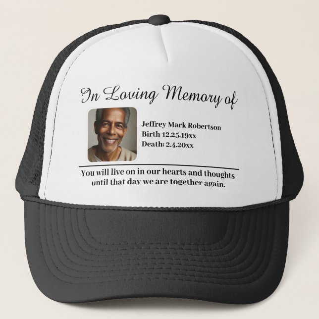 Memorial Add Photo Trucker Hat (Front)