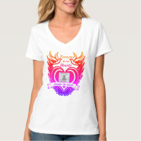 Memorial | Add Photo with Angel Wings, Heart Doves T-Shirt