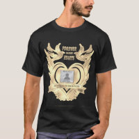 Memorial | Add Photo with Angel Wings, Heart Doves T-Shirt