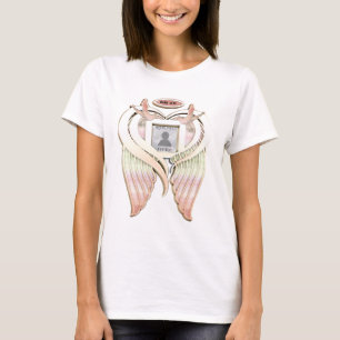 Memorial Add Photo with Wings, Heart Doves T-Shirt