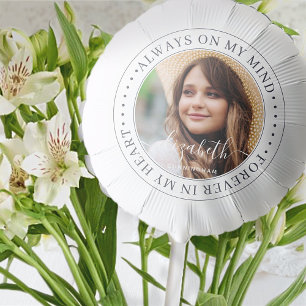 Memorial Always On My Mind Elegant Photo Balloon