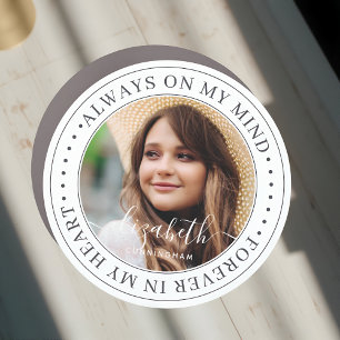Memorial Always On My Mind Elegant Photo Car Magnet