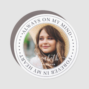 Memorial Always On My Mind Elegant Photo Car Magnet