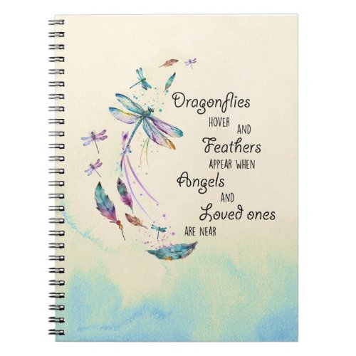 Memorial Angel Are Near Dragonfly Notebook