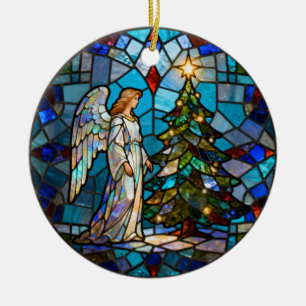 Memorial Angel In Loving Memory Photo Christmas Ceramic Ornament