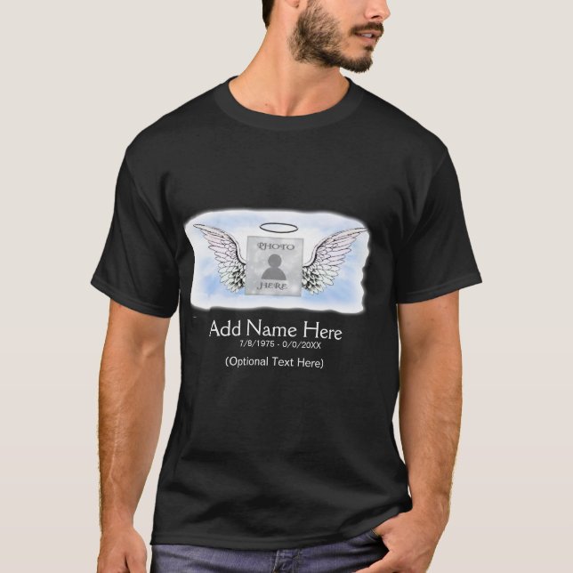 Memorial | Angel Wings Photo Memory Tshirt (Front)