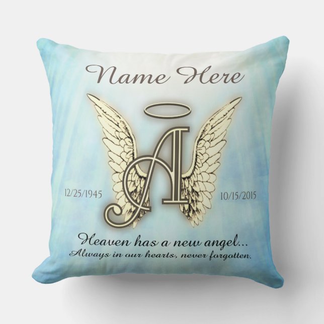 Memorial Angel Wings Pillow (Front)