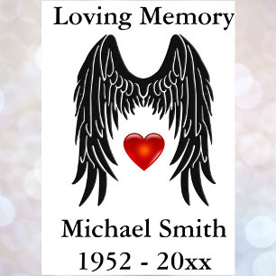 Memorial Angel Wings Vinyl Car Decal Window Large