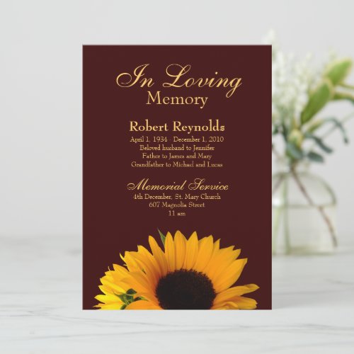 Memorial / Announcement